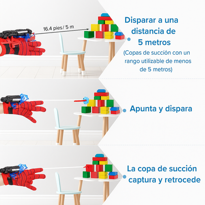 GUANTE SPIDERMAN LANZA RED TELARAÑA - PREMIUM